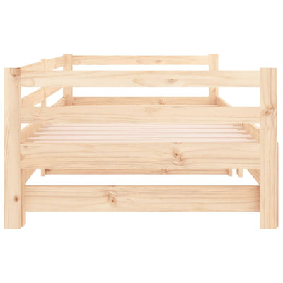 Day Bed with Trundle 90x200 cm Solid Wood Pine