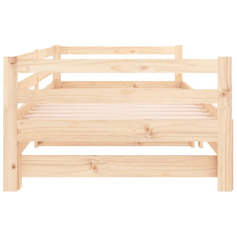 Day Bed with Trundle 90x200 cm Solid Wood Pine