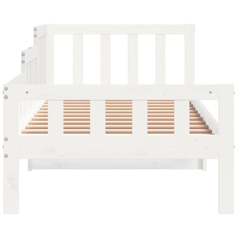 Day Bed White 90x200 cm Solid Wood Pine