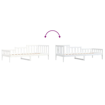 Day Bed White 90x200 cm Solid Wood Pine