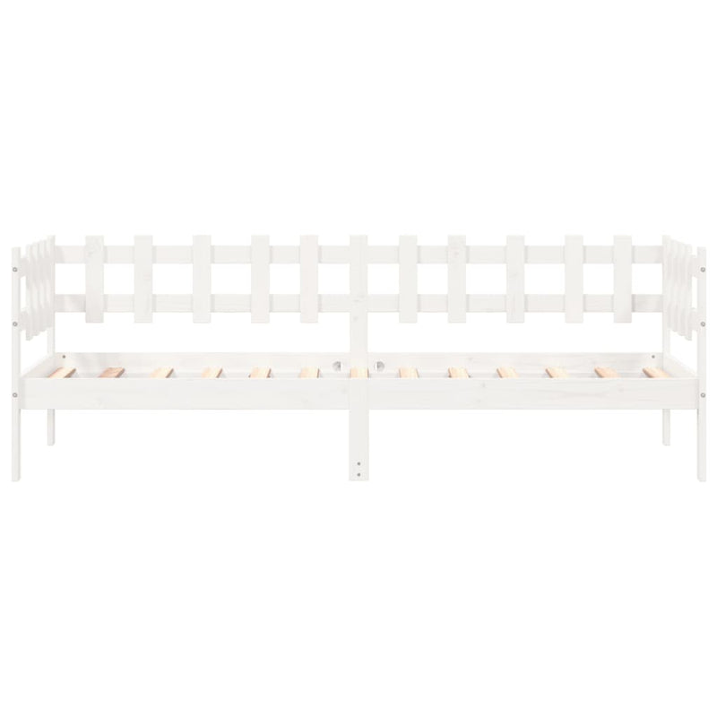 Day Bed White 80x200 cm Solid Wood Pine