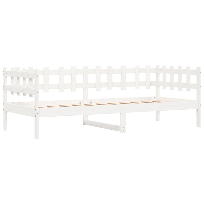 Day Bed White 80x200 cm Solid Wood Pine