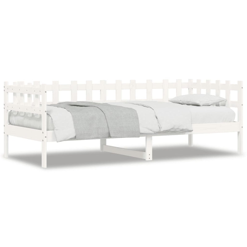 Day Bed White 90x200 cm Solid Wood Pine