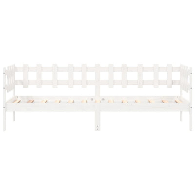 Day Bed White 90x200 cm Solid Wood Pine