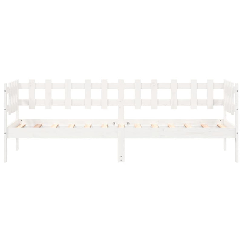 Day Bed White 90x200 cm Solid Wood Pine