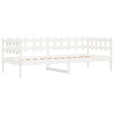 Day Bed White 90x200 cm Solid Wood Pine