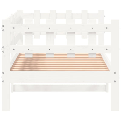 Day Bed White 90x200 cm Solid Wood Pine