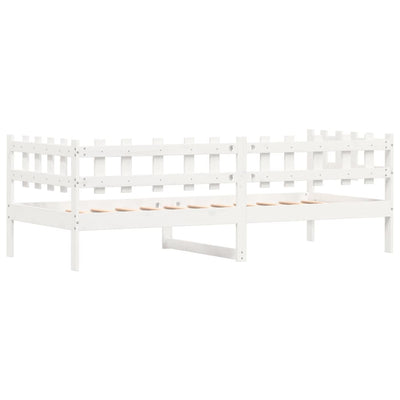 Day Bed White 90x200 cm Solid Wood Pine