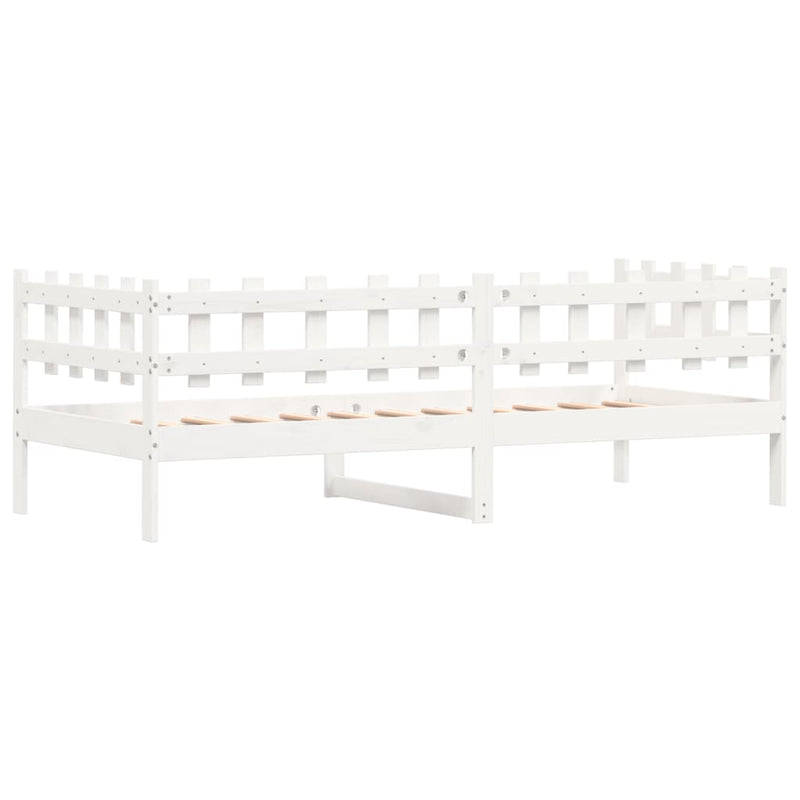 Day Bed White 90x200 cm Solid Wood Pine