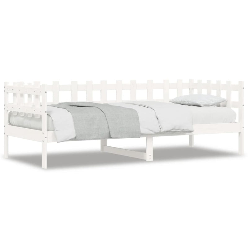 Day Bed White 90x190 cm Solid Wood Pine