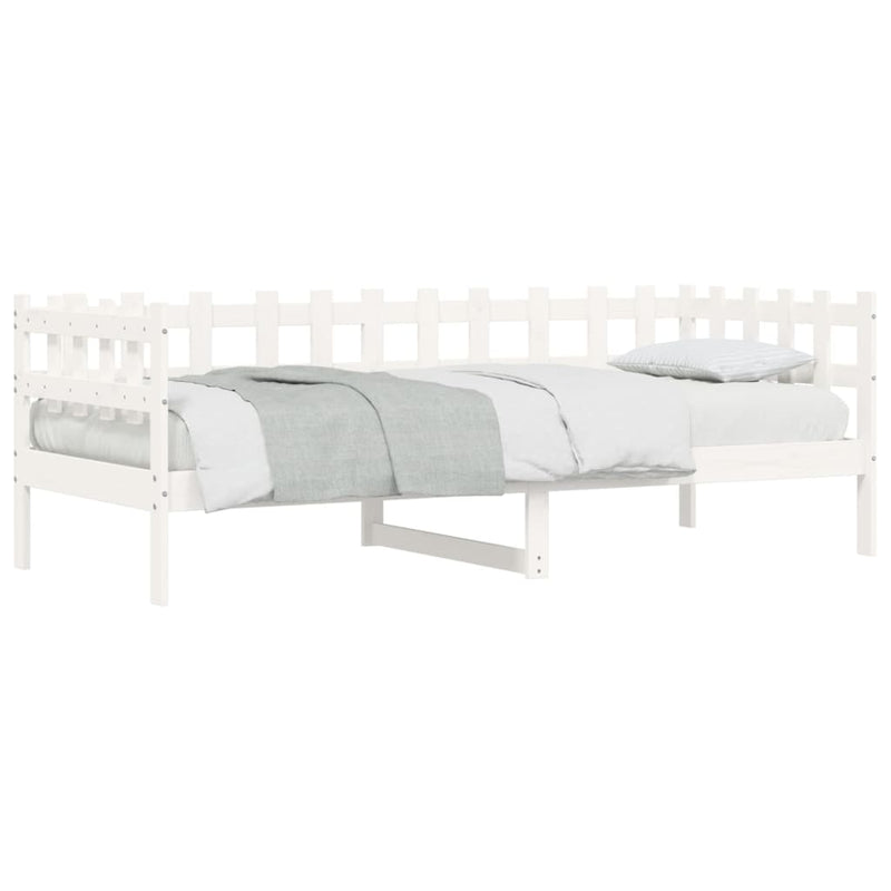 Day Bed White 90x190 cm Solid Wood Pine