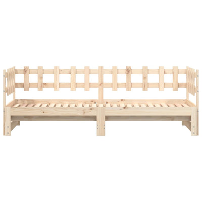 Pull-out Day Bed 2x(90x200) cm Solid Wood Pine