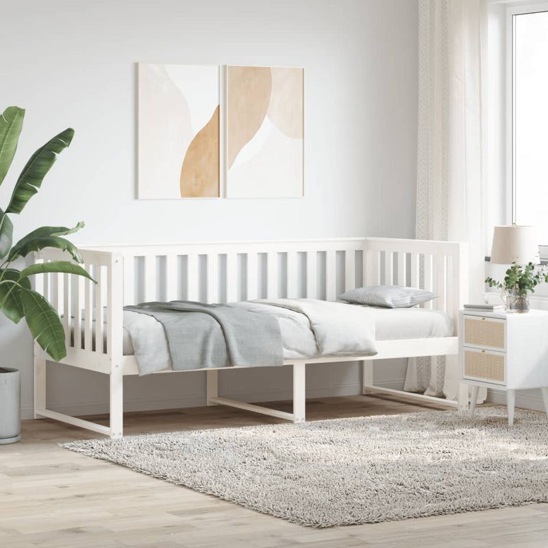 Day Bed White 90x200 cm Solid Wood Pine