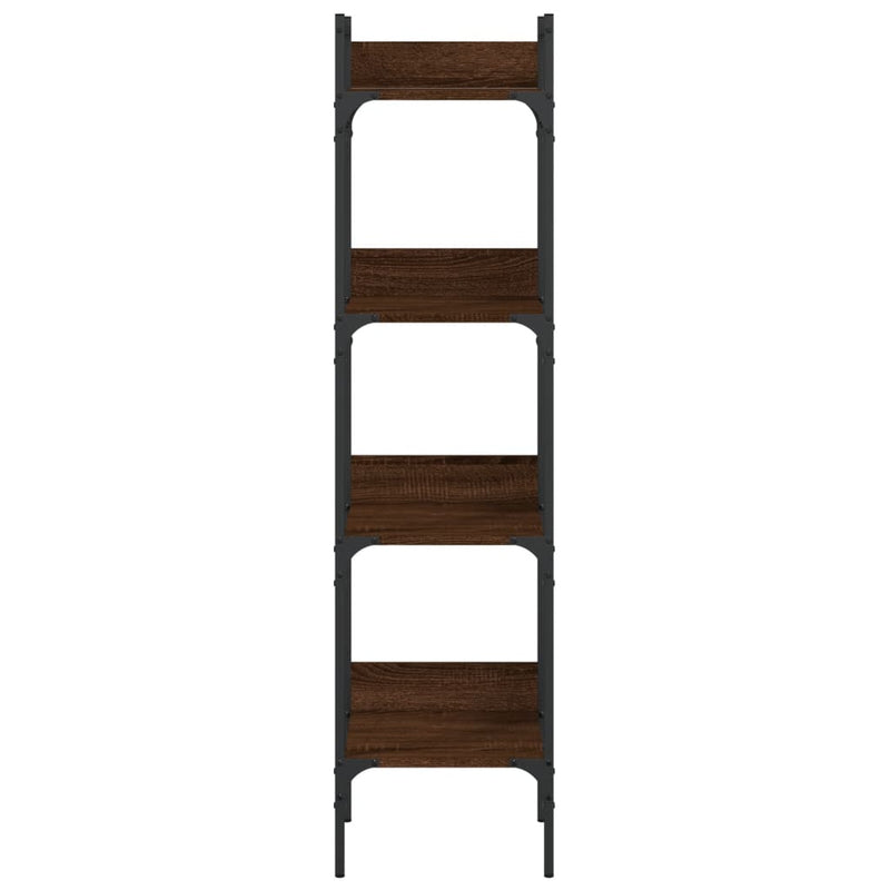 Bookshelf 4-Tier Brown Oak 35x30x138.5 cm Engineered Wood