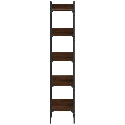 Bookshelf 5-Tier Brown Oak 35x30x174 cm Engineered Wood