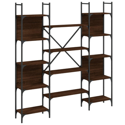 Bookshelf Brown Oak 155.5x24x166.5 cm Engineered Wood