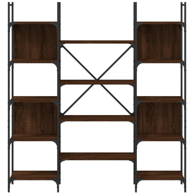 Bookshelf Brown Oak 155.5x24x166.5 cm Engineered Wood