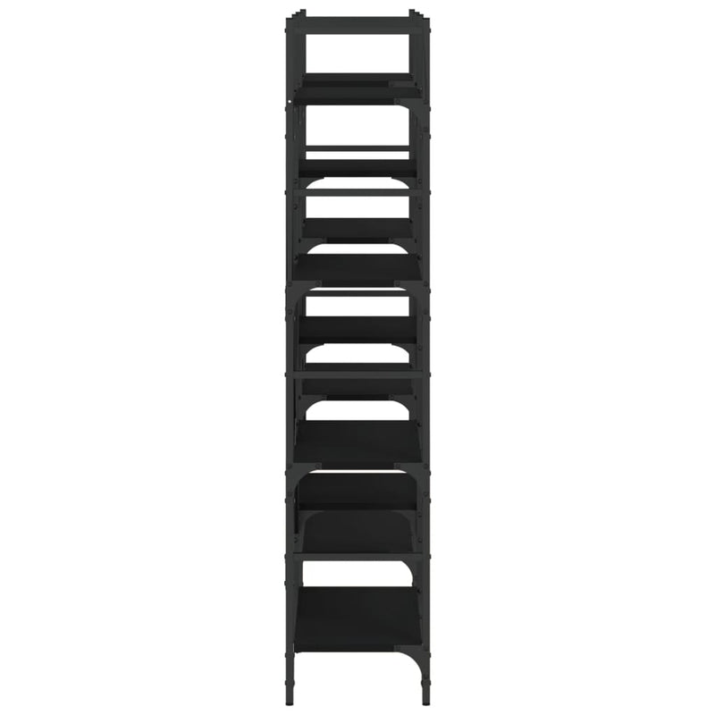 Bookshelf Black 160x28.5x136.5 cm Engineered Wood