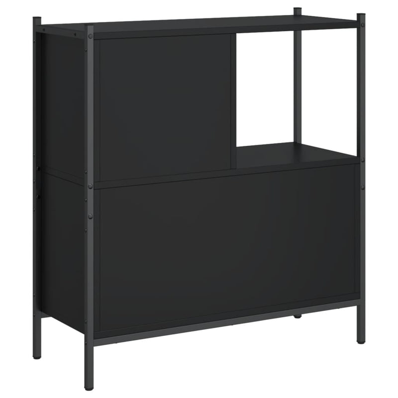 Bookcase Black 72x28x77.5 cm Engineered Wood