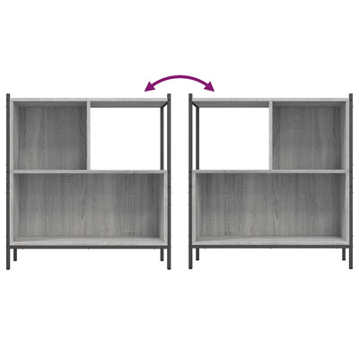 Bookcase Grey Sonoma 72x28x77.5 cm Engineered Wood