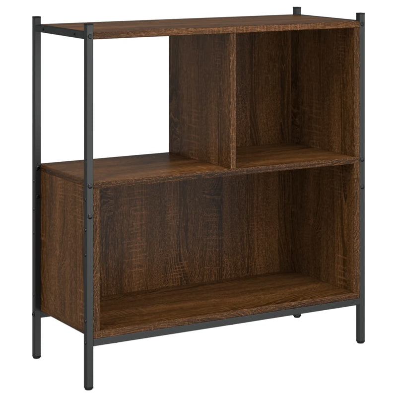 Bookcase Brown Oak 72x28x77.5 cm Engineered Wood