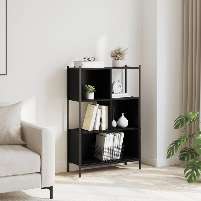 Bookcase Black 72x28x109 cm Engineered Wood