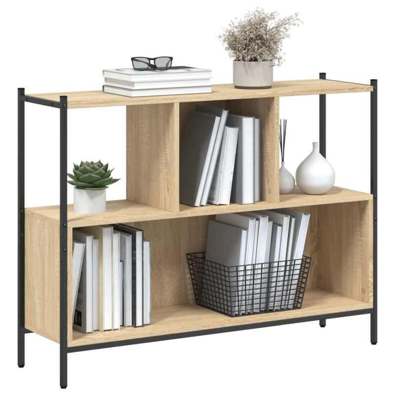 Bookcase Sonoma Oak 102x28x77.5 cm Engineered Wood