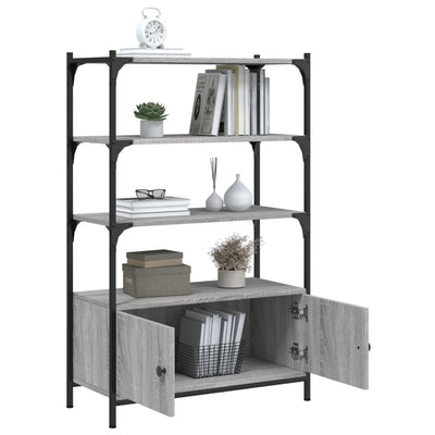 Bookcase 3-Tier Grey Sonoma 70x30x109.5 cm Engineered Wood