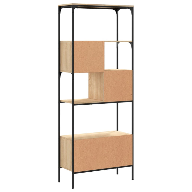 Bookcase 5-Tier Sonoma Oak 76x33x188.5 cm Engineered Wood