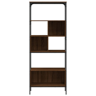 Bookcase 5-Tier Brown Oak 76x33x188.5 cm Engineered Wood