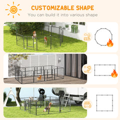 PawHut 12 Panels Heavy Duty Puppy Playpen, for Small Dogs, Indoor and Outdoor Use - Silver