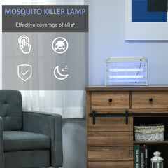 Outsunny Free Standing Wall Hanging 20W Electric Fly Mosquito Killer Electric Fly Zapper, Bug Zapper, Insect Killer, Grey