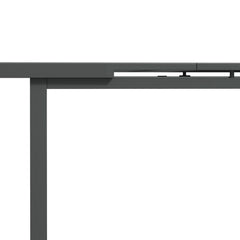 Outsunny Aluminium Garden Table for 6-8, Extending Outdoor Dining Table Rectangle for Lawn Balcony - Charcoal Grey