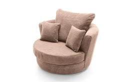 Jill Jumbo Swivel Chair - Brown