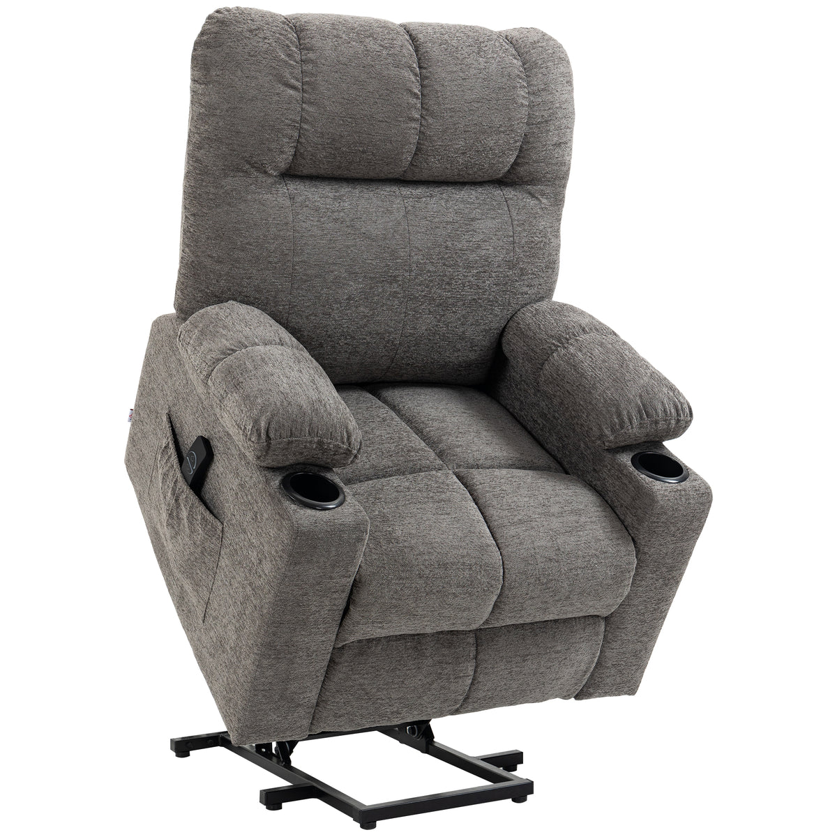 HOMCOM Electric Riser and Recliner Chair for Elderly, Power Lift Recliner Chair with Remote Control, Grey