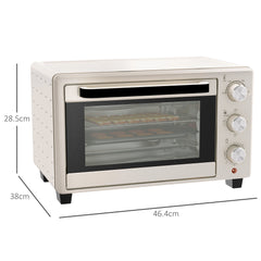 HOMCOM 21L Mini Countertop Oven, 100√Ç¬∞C-230√Ç¬∞C Adjustable Temp - White