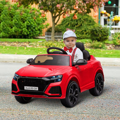 HOMCOM Audi RS Q8 Licensed Electric Car for Kids, 6V Kids' Electric Ride on with Remote Control, 7Ah Big Battery, Lights Bluetooth, Music USB MP3, for 3-5 Years Old, Red