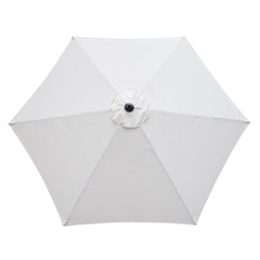 Outsunny 2.8m Garden Parasol Umbrella, Round Outdoor Market Table Umbrella Sun Shade Canopy, Off-White