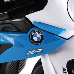 دراجة نارية كهربائية للأطفال مرخصة من HOMCOM 6V BMW S1000RR مع مصباح أمامي وموسيقى، باللون الأزرق