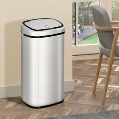 HOMCOM 68L Sensor Dustbin Stainless Steel Automatic Kitchen Waste Bin Silver