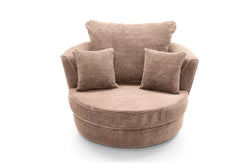 Jill Jumbo Swivel Chair - Brown