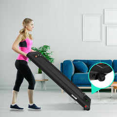 1-12Kph Folding Electric Treadmill with Bluetooth Capability-Black