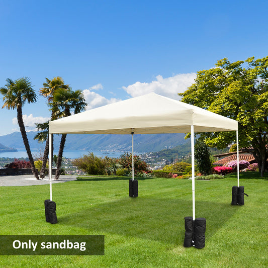 Outsunny 15 kg Heavy Duty Gazebo Weight Sand Bags, 4 pcs Leg Weights Marquee Tent Canopy Base for Trampoline Pop Up Gazebo Tent Parasols