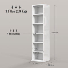 HOMCOM Set of Two 102 CD Storage Units - High Gloss White