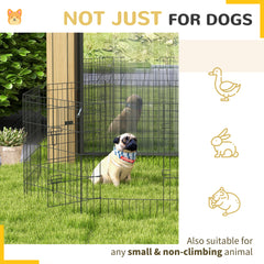 PawHut 8 Panel DIY Dog Pen with Door, for Dogs, Small Animals, Indoor/Outdoor Use, 76cm High