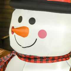 HOMCOM 6ft Giant Inflatable Snowman Christmas Decoration w/ LED Lights Accessories Cute Family Fun Seasonal Outdoor Indoor