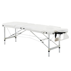 HOMCOM Foldable Massage Table Professional Salon SPA Facial Couch Bed White