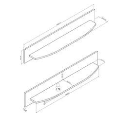 Dera 70 Wall Shelf 150cm