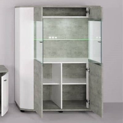 Rondo 30 Display Cabinet 100cm [Concrete Grey]