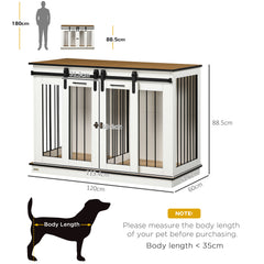 PawHut Dog Crate Furniture for Large Dogs, Double Dog Cage for Small Dogs